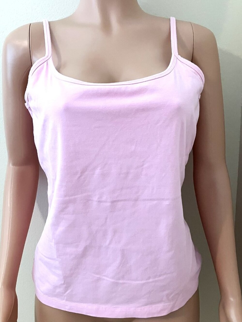 Set Of 3-Camisole Tops With Shelf Bra-White, Pink, Magenta